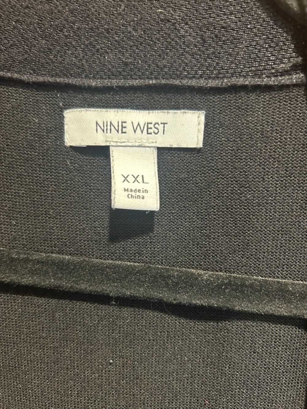 Nine West classic black cardigan with two front pockets - Picture 2 of 7